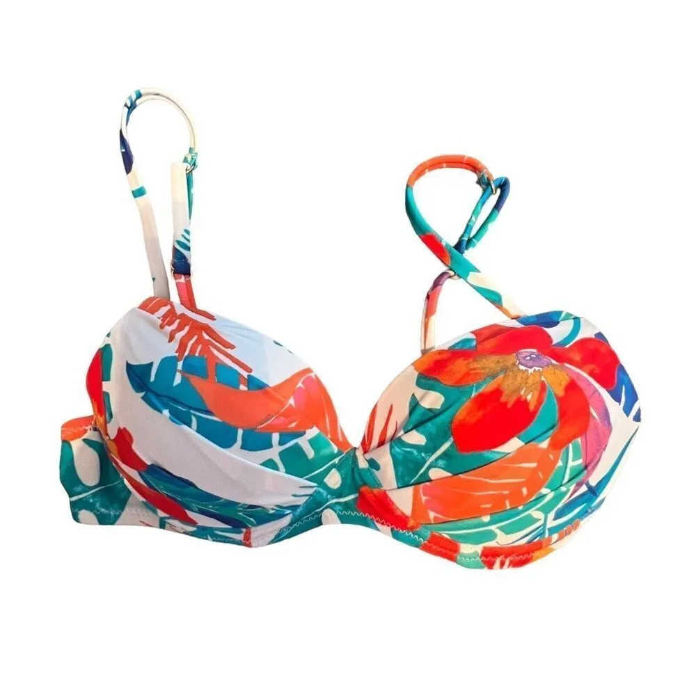 Raisins Juniors' Printedā Moonshadow Underwire Bikini Top - Riviera Maya Multi L - Image 2