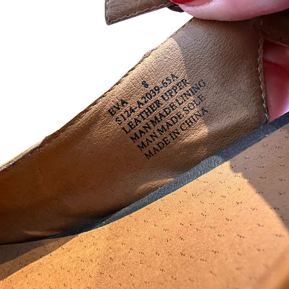 Miz Mooz Green & Tan Leather Eva Slingback Heels Size 8 - Image 7