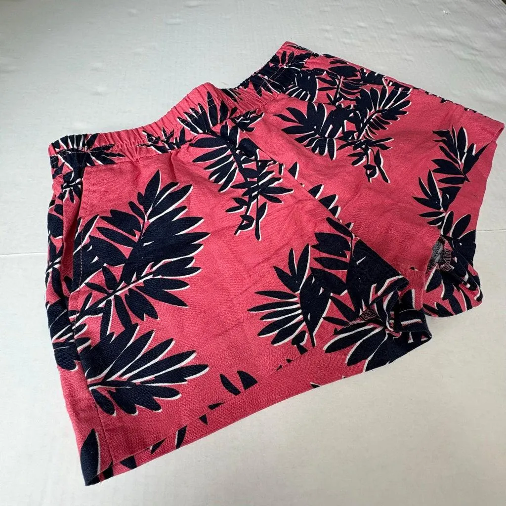 J. Crew Women's 3" printed boardwalk pull-on short pink blue size 2 - Image 3