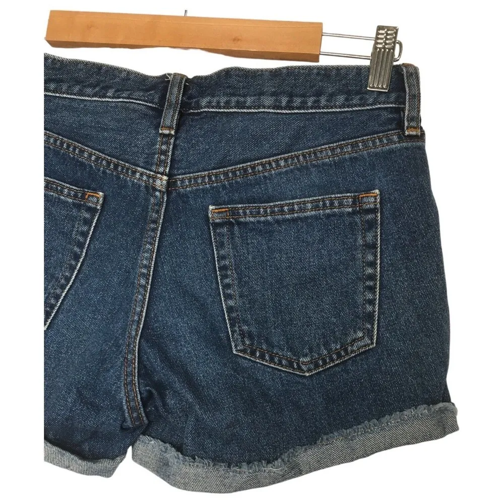 J Crew Shorts Womens 26 Cuffed Hem Denim Medium Wash Low Rise Classic Blue - Image 6