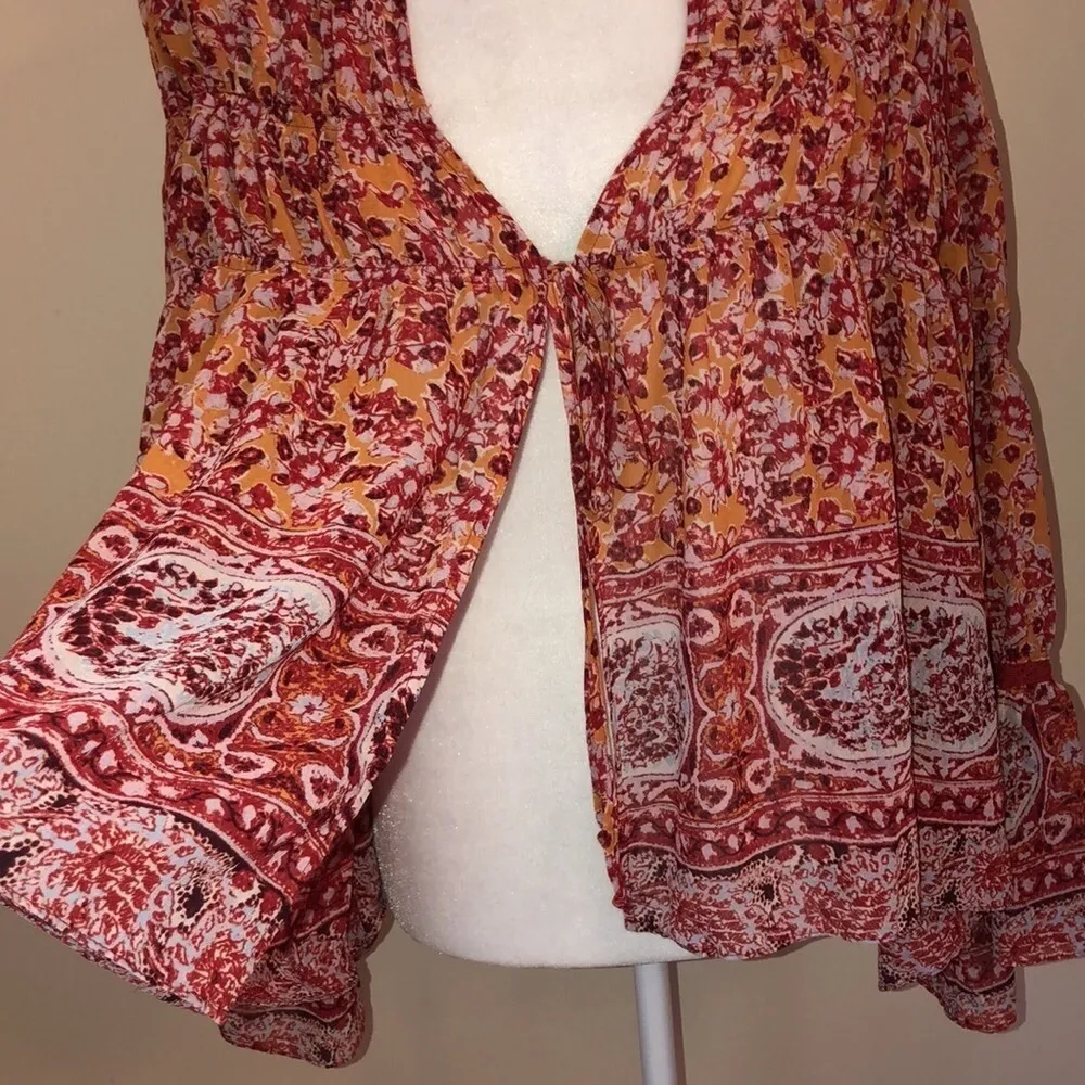 Free People Lorriane Tiered Kimono Blouse - Image 8