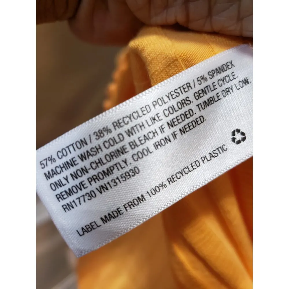 A New Day Orange Sleeveless Ribbed 2 Piece Short Set Size L Cotton Blend - Image 8