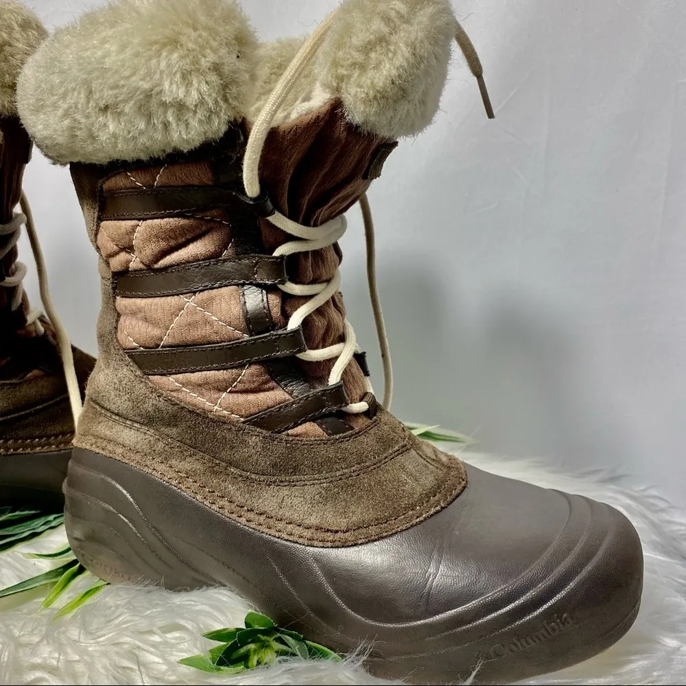 SNOW BOOTS FUR LINED GOOD PRE-owned Condition Size 8 1/2 Refer to pics - Image 9