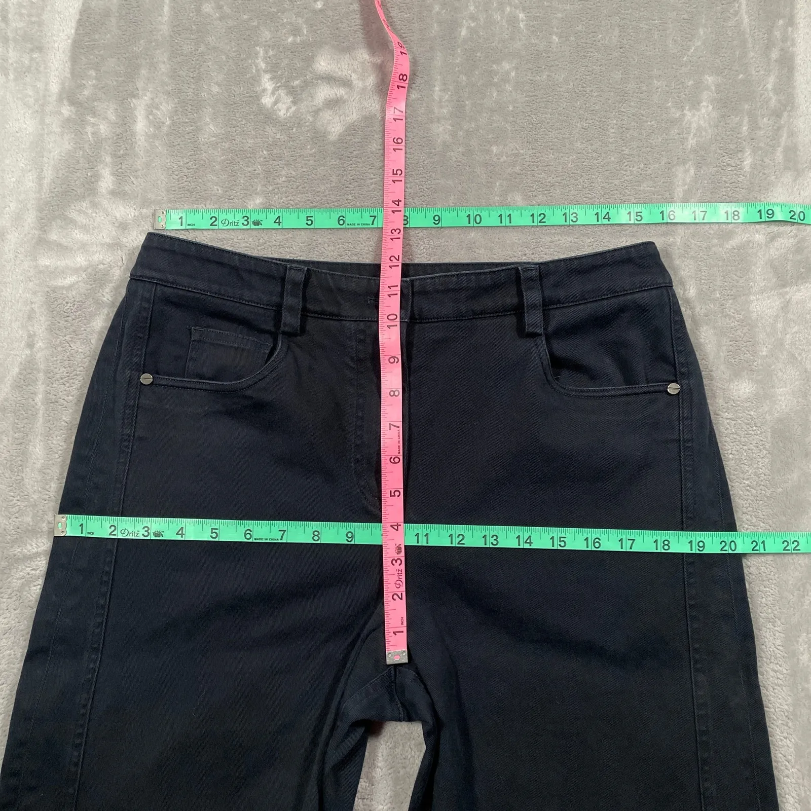 TWP Pants 8 Blue Wide Leg Stretch Casual Chic Quiet Luxury Classic Capsule Twill - Image 7