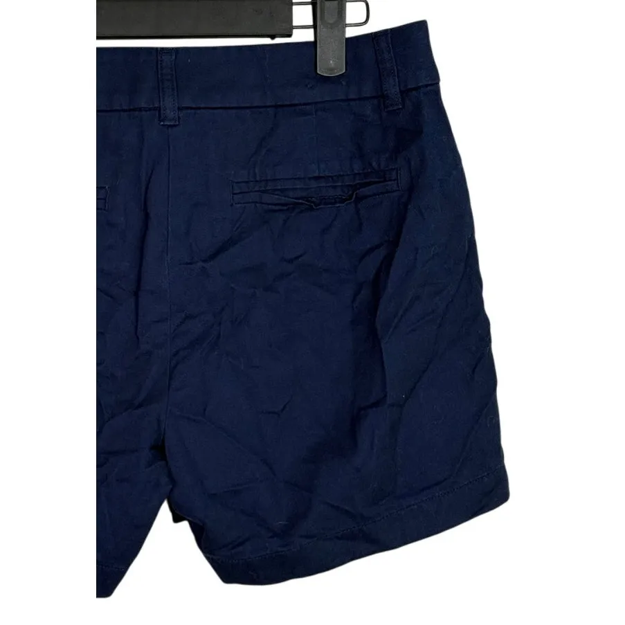 J. Crew Cotton Classic Chino Utility Flat Front Pocket Casual Shorts 4 Navy Blue - Image 5