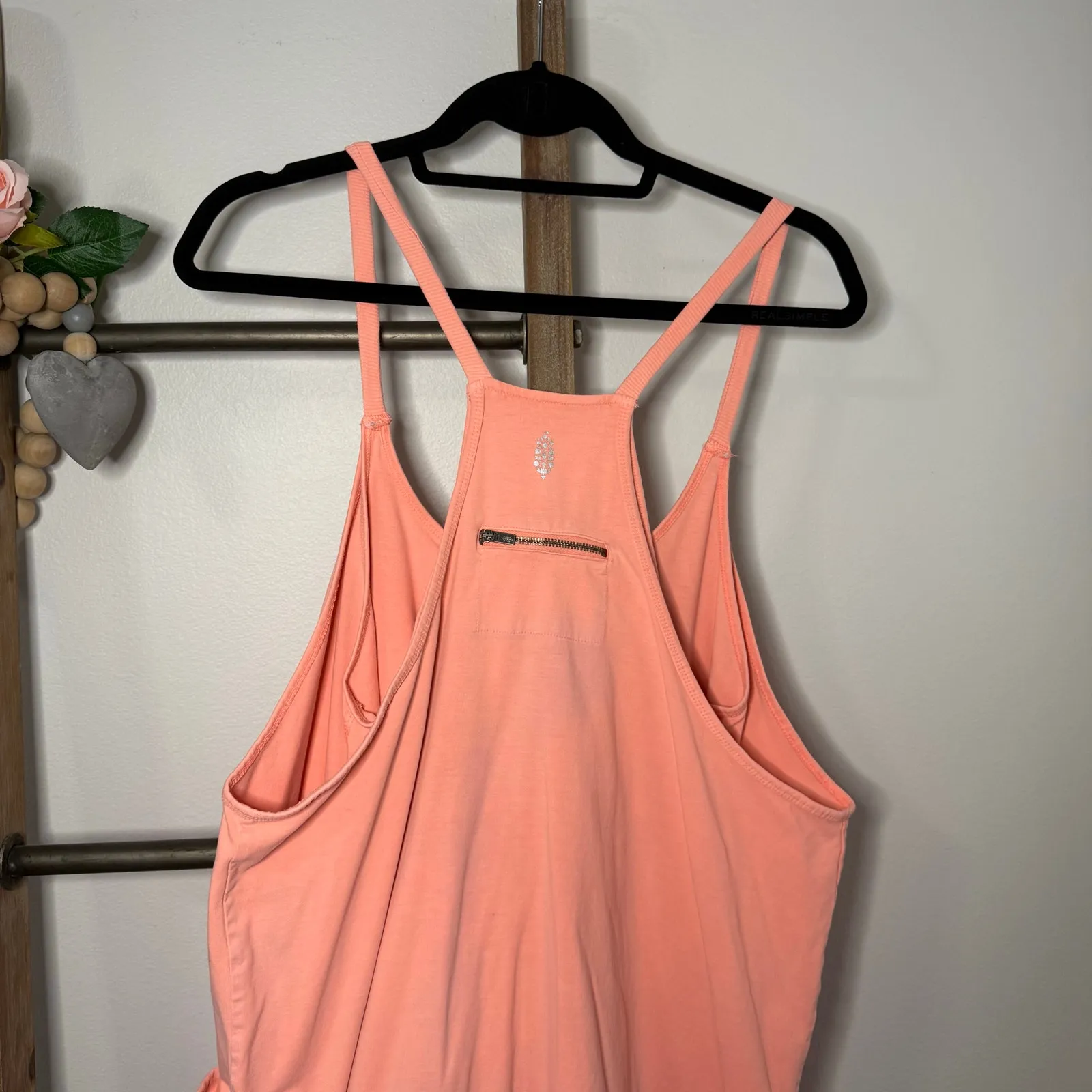 Free People‎ Movement Hotshot Peach Dress Size Large - Image 7