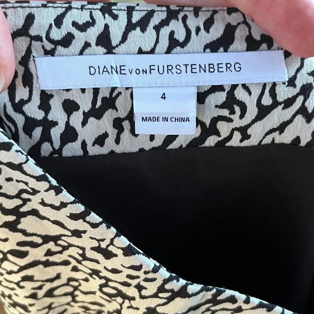 Diane Von Furstenberg Blythe Snake Wave Jacquard Pencil Skirt Size 4 - Image 6