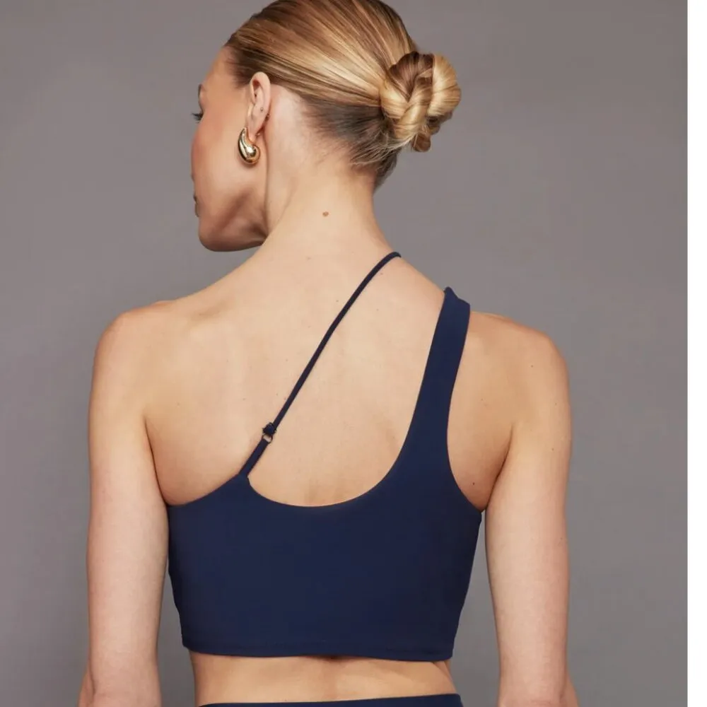 Carbon38 One Shoulder Convertible Bra Top in Navy Blazer Blue S $98 - Image 3