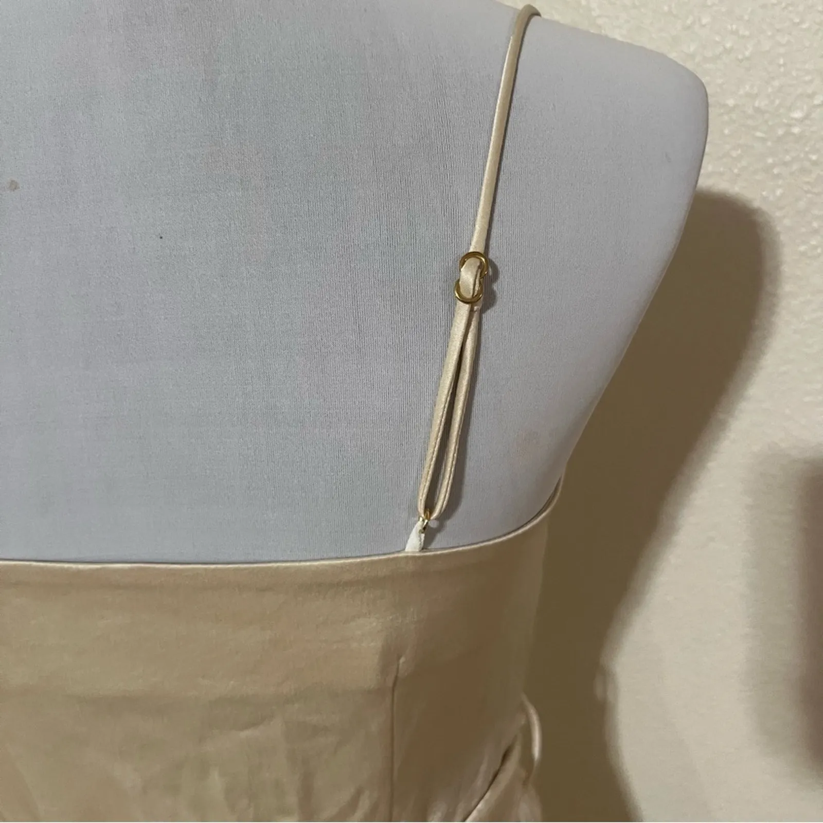 Nanushka Sayan tie waist button front satin midi slip dress - Image 8