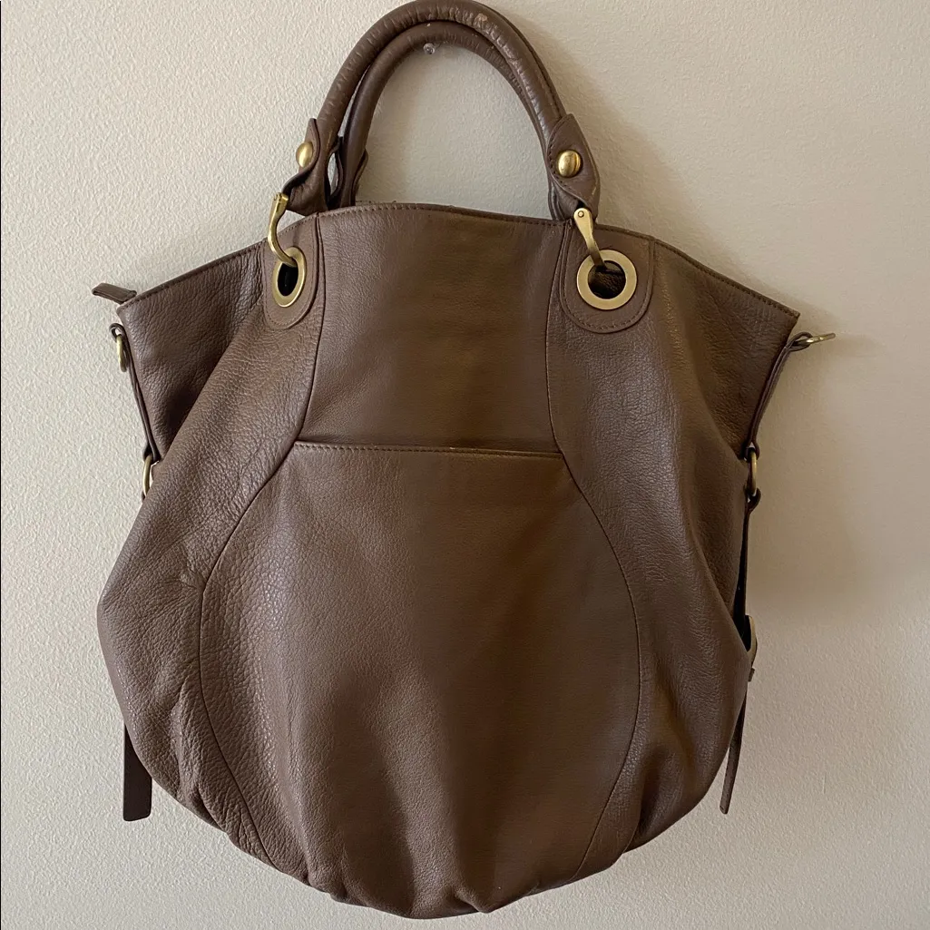 Fenn Wright Mason brown leather extra large purse - Image 4