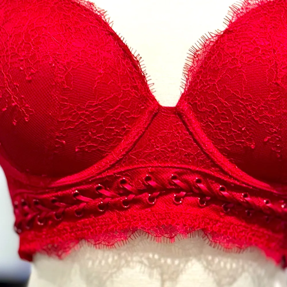 Victoria’s Secret Very Sexy Wine Lace Multi-Way/Multiposition Padded Pus… - Image 4