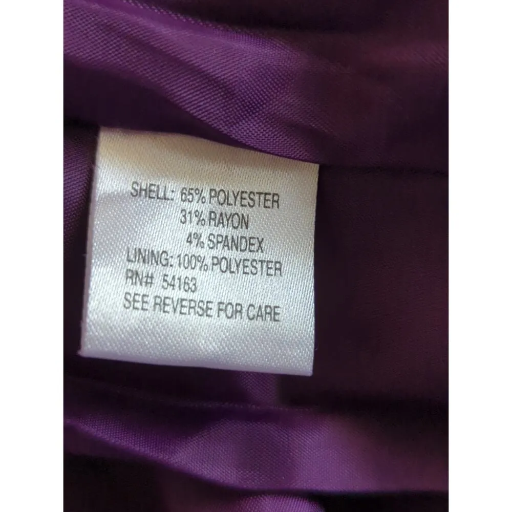 Calvin Klein Womens Stretch Solid Long Sleeve Single Button Blazer Black Size 10 - Image 5