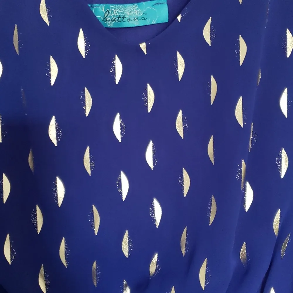 Mini Navy/Gold Dress - Image 2