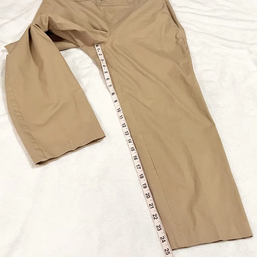Talbots Chatham Curvy Mid Rise Tan Khaki Cropped Chino Pants Size 12 Stretchy - Image 4