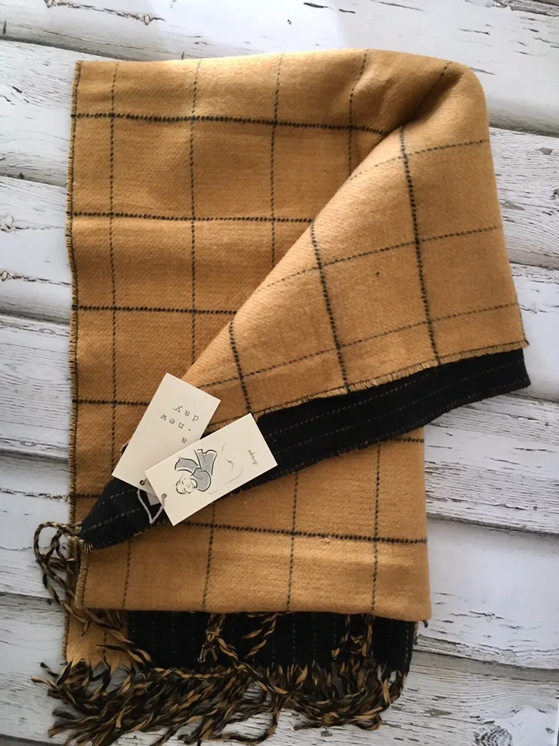 Wrap/Drape Scarf Tan - Image 3