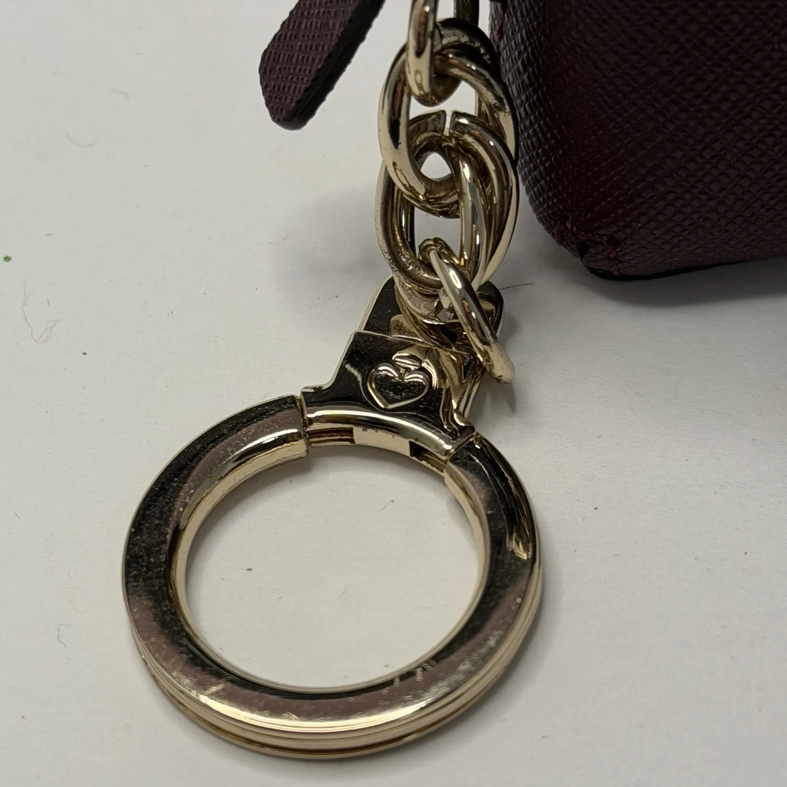 Kate Spade Maise Things We Love Key Fob Miniature Purse Bag Charm Maroon Red - Image 4