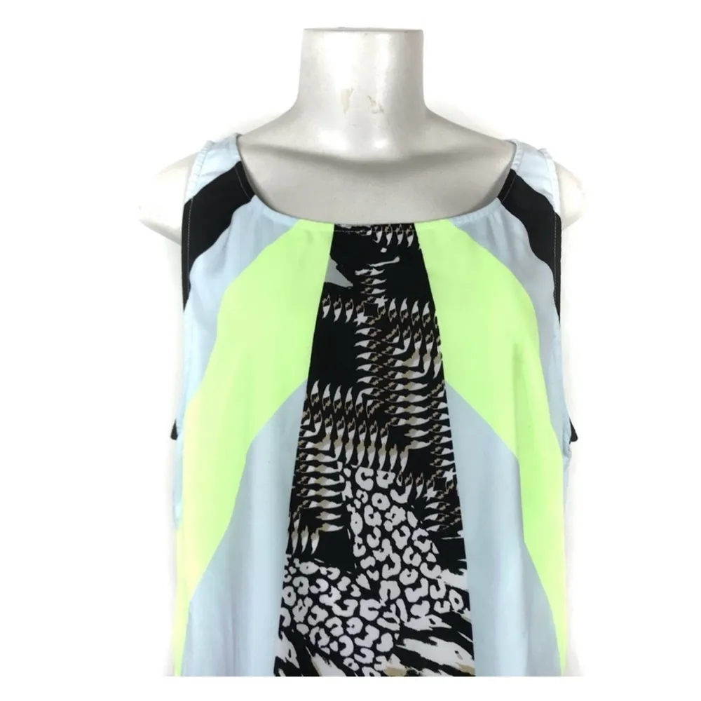 Hale Bob Dress Size Large Tunic Abstract Graphic
Sleeveless Summer Neon Casual - Image 2