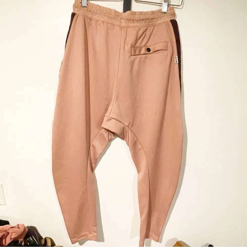 Nike Womens Size Medium Sport Wear NSW Track Pants Pink White Maroon Jogger - Image 3