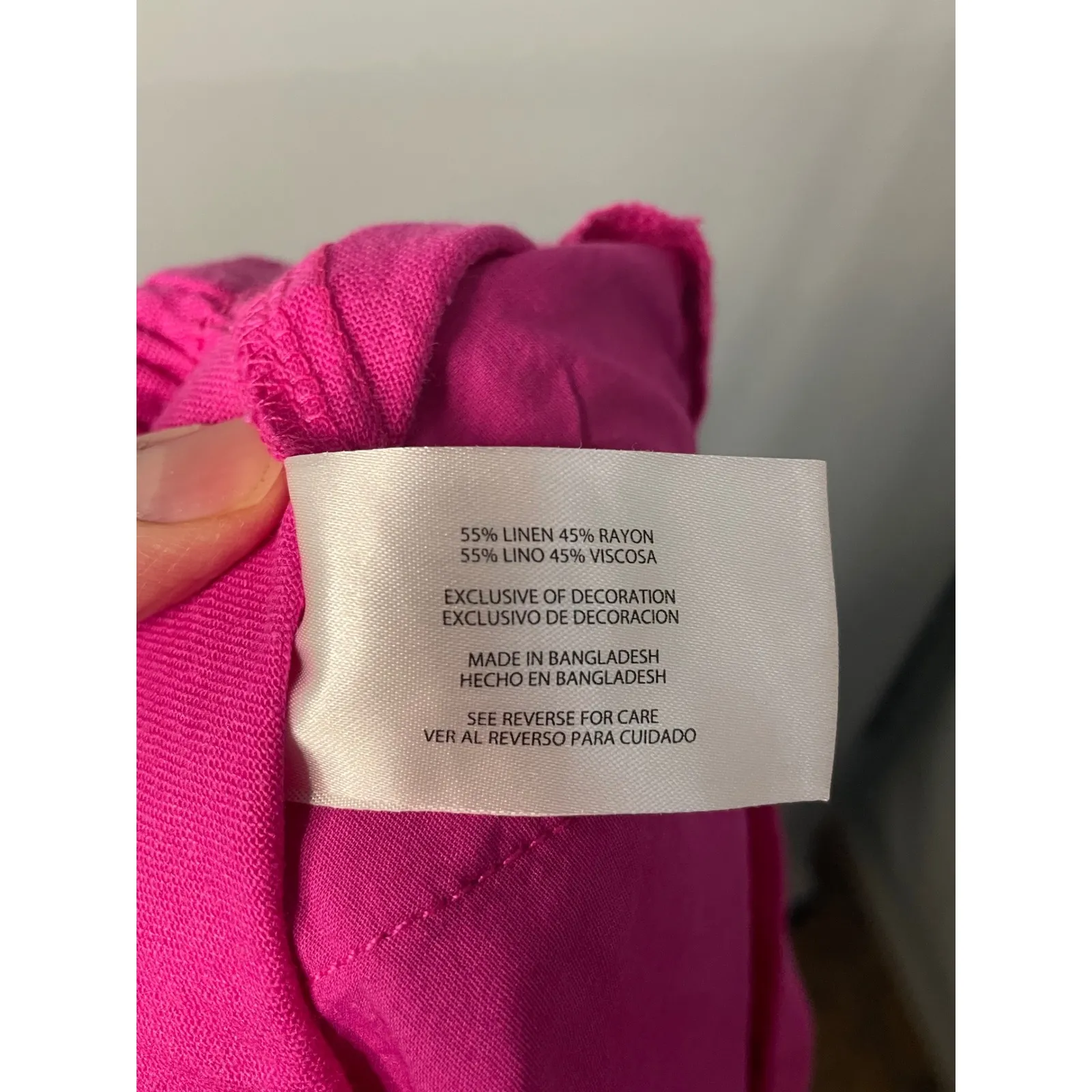 NWT GAP Linen Blend Pull On Shorts Women's Medium Very Berry Pink Elastic Waist - Image 7