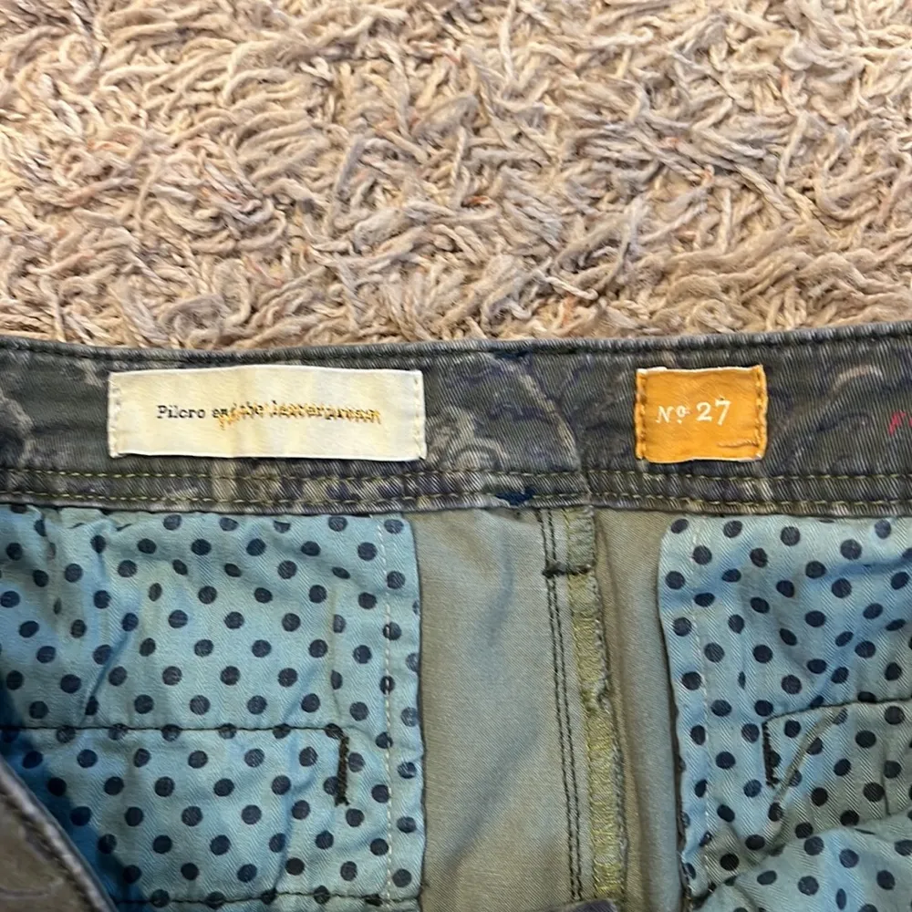 Anthro Pilcro and the Letterpress Fit/Hyphen Green Chino Paisley Pants Size 27 - Image 2