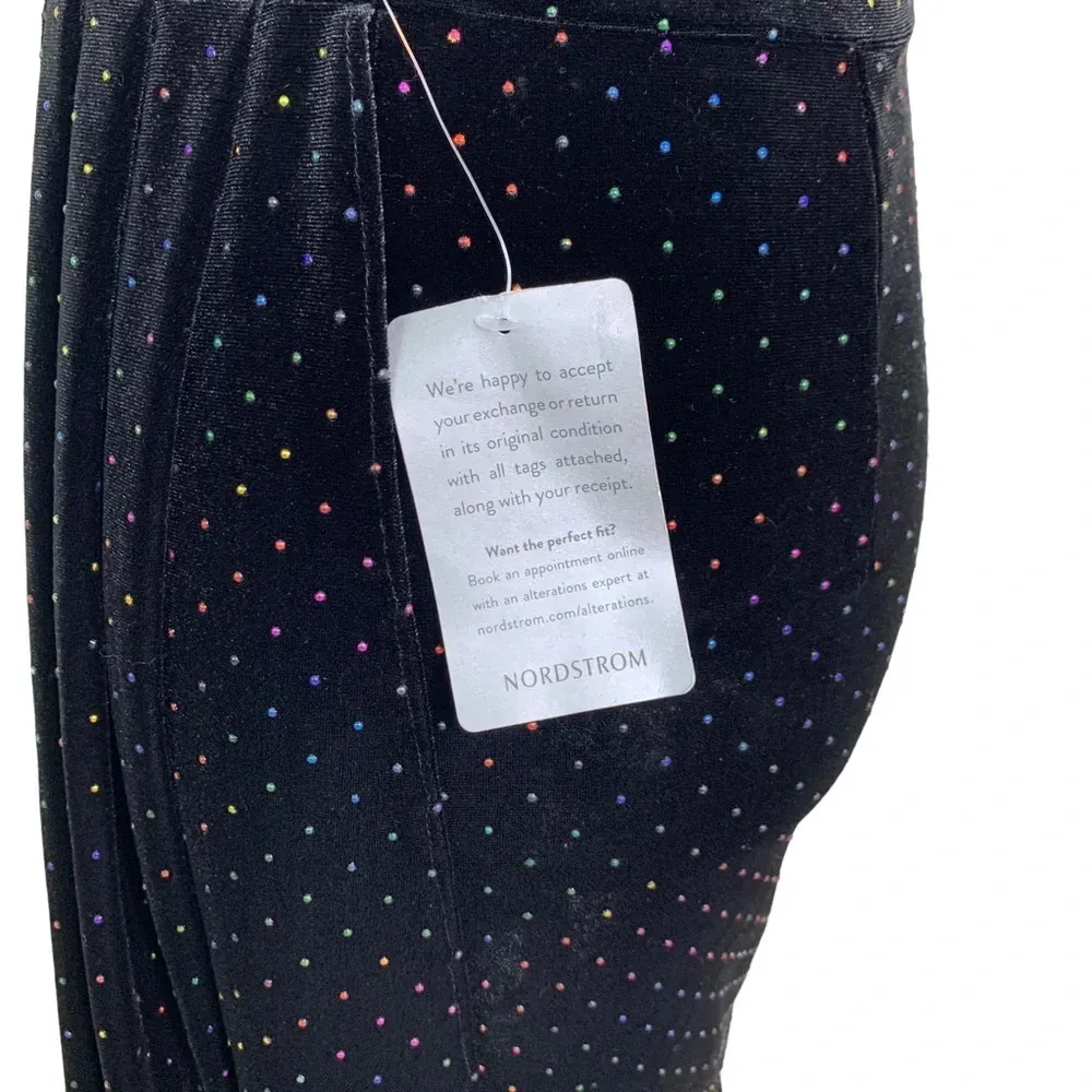 SAYLOR Nollie Black Velvet Mini Dress with Colorful Dots M NWT - Image 7