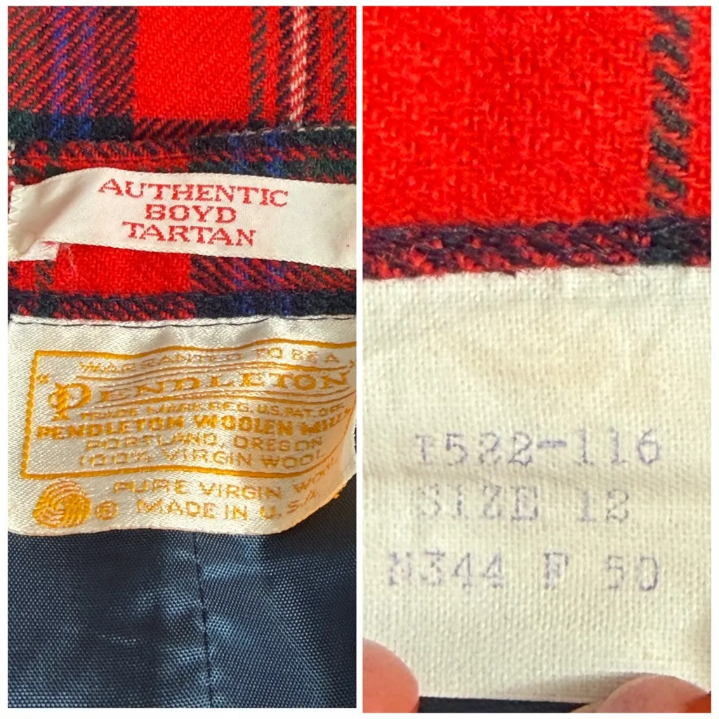 Pendleton Authentic Boyd Tartan Wool SkirtWomen’s Size 12 - Image 9