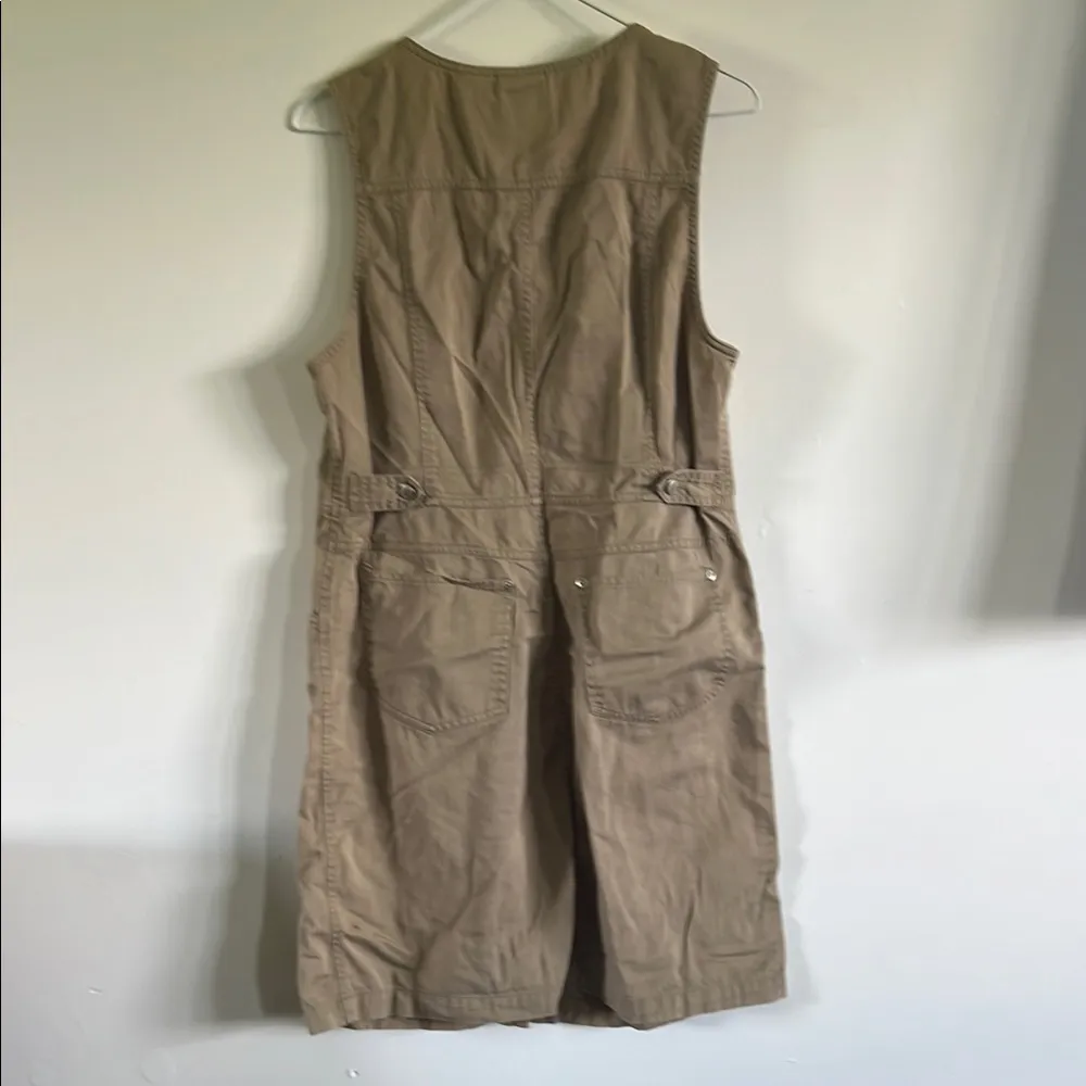 Vintage St. John’s Bay Tan / Beige Button-down Scoop Neck Sundress - Image 6