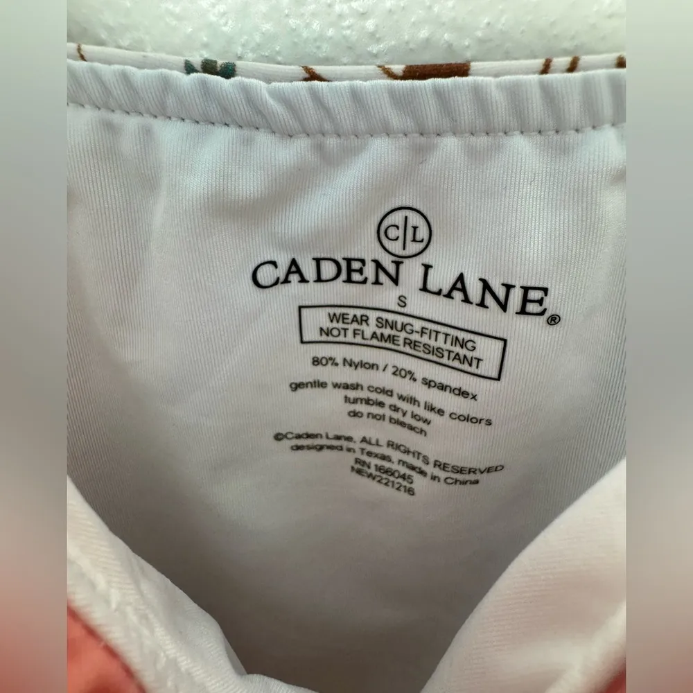 NWT Caden Lane Boho Floral One Piece Bathing Suit Pink - Image 5