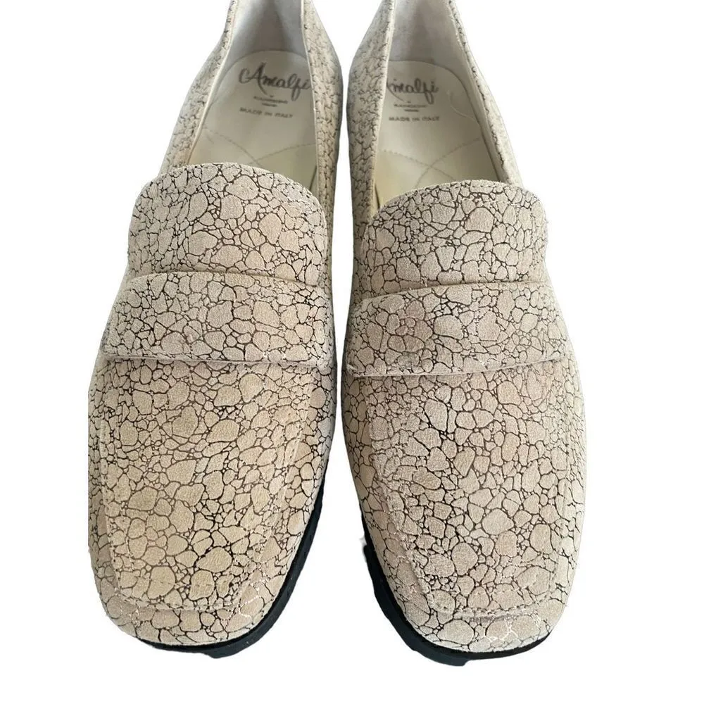 New $275 Amalfi Giuliano Loafer Tan Size 6.5 M Made In Italy Casual Flats slipon - Image 3