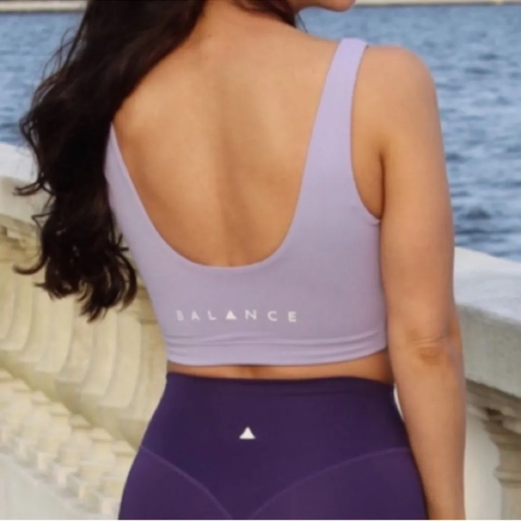 Balance Athletica Ascend Top Sports Bra: Iris Purple - Image 2