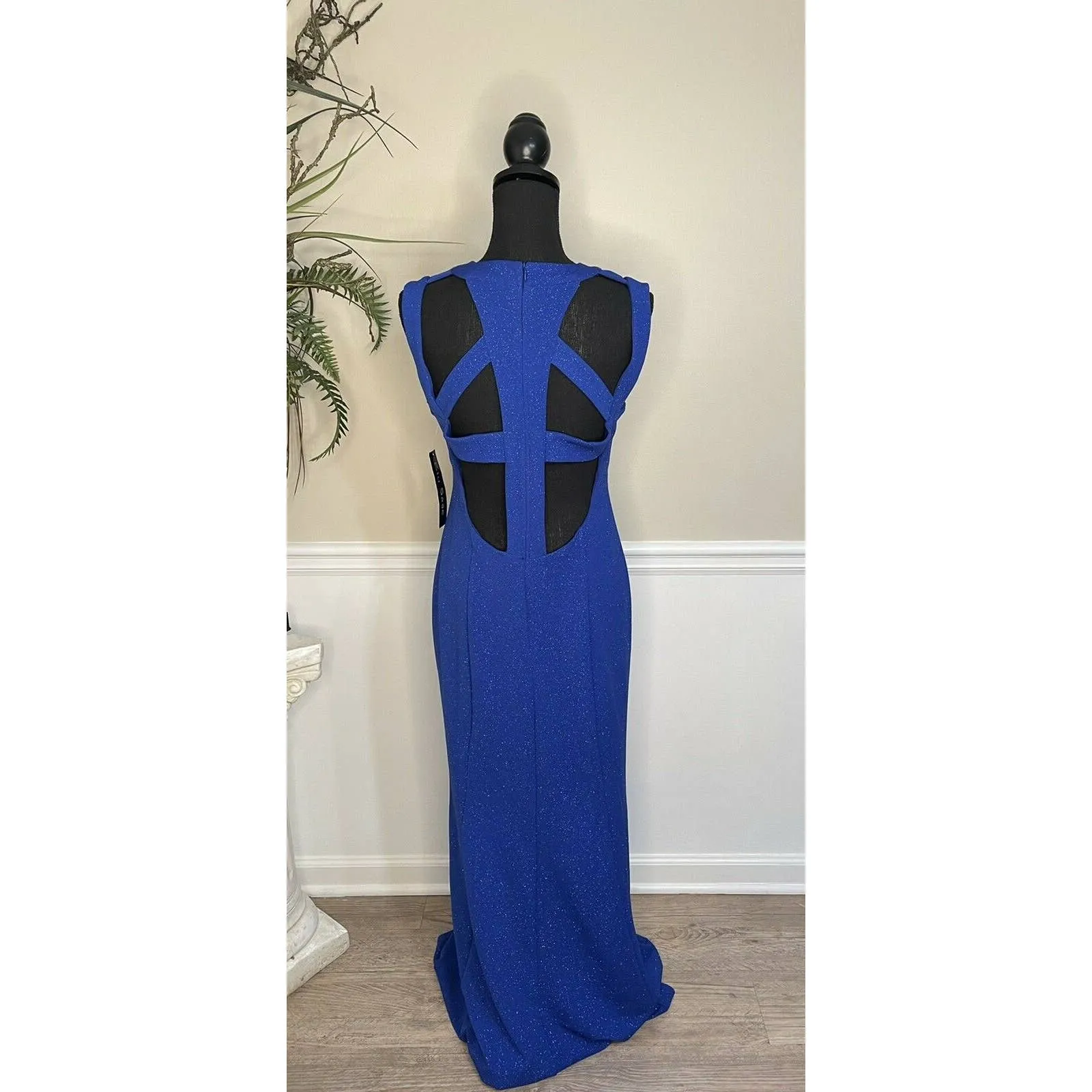 Blu Sage Blue Shimmer Formal Dress Size 10 - Image 4