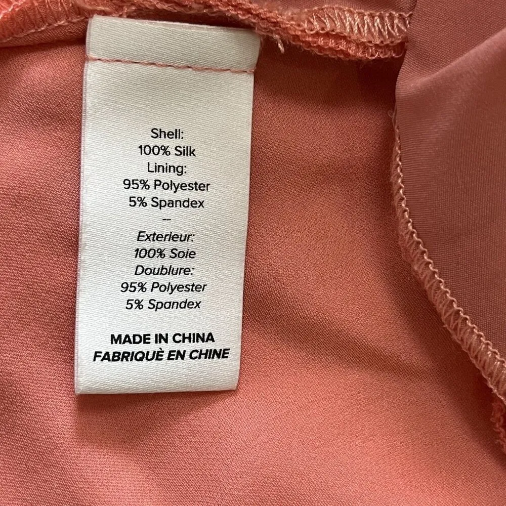 NWT CINQ A SEPT Solid Moma Silk Top Size XS Ruffle Sleeveless - Image 9