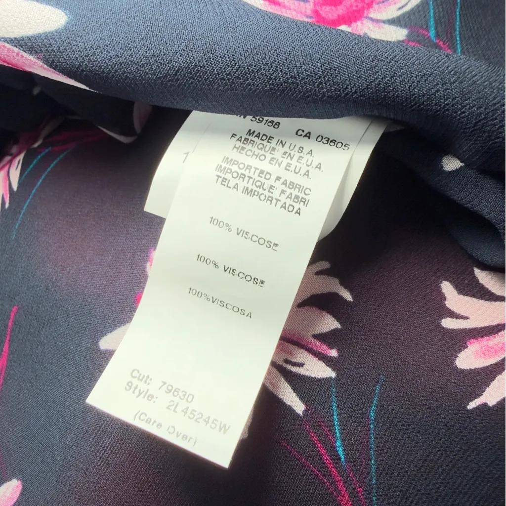 Karen Kane Berry Blue Open Front Daisy Floral Print Jacket Kimono 2X NWT - Image 6