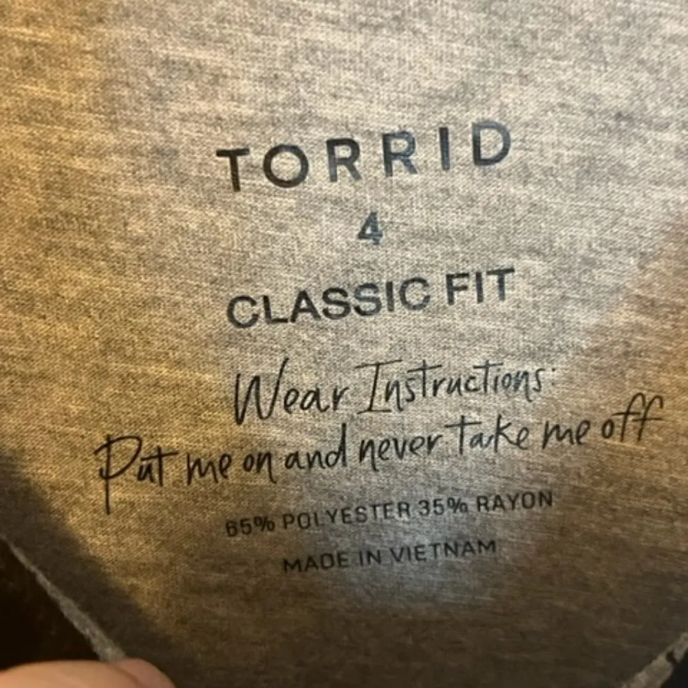 Torrid Blouse Women's‎ 4X Baseball Mom Tee Tshirt Shirt Gray - Image 3