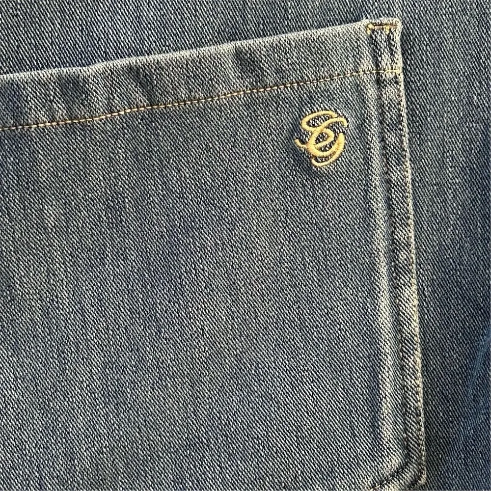 Susan Graver Women's A-Line Denim Skirt Blue Size 12 Casual Knee Length - Image 6