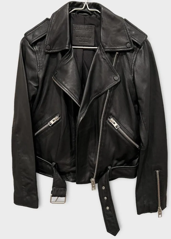 ALLSAINTS  Balfern Leather Biker Jacket (US/2) - Image 7