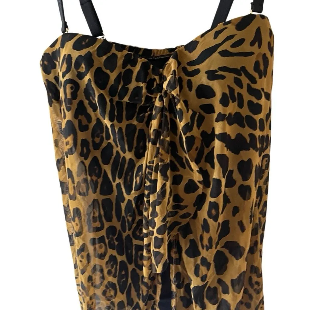 LAUREN By Ralph Lauren Ocelot Leopard Print Fly Away One-Piece Swimsuit Size 18 - Image 7