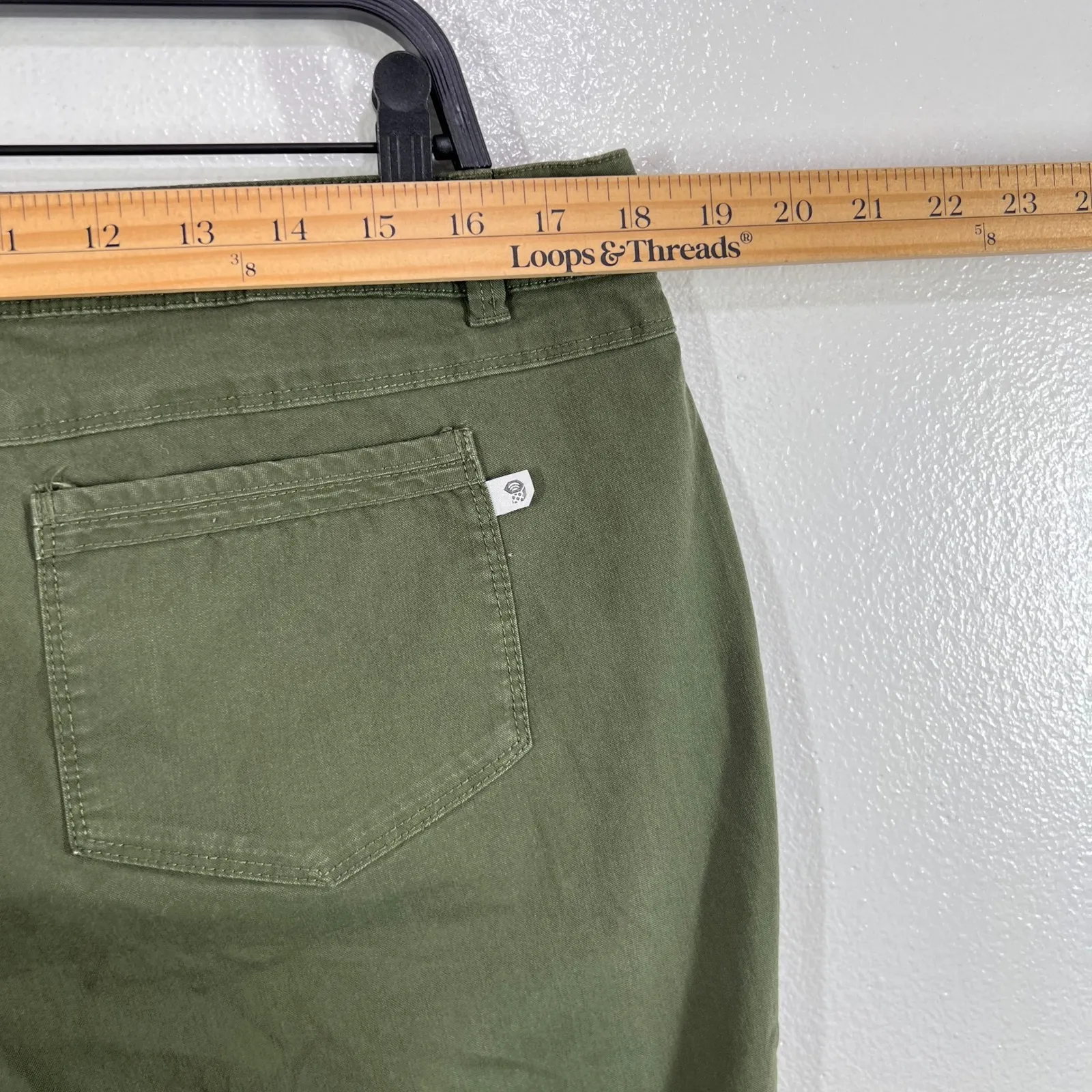 Mountain Hardwear Olive Utility Pants Women's‎ 12 Stretch Hiking Travel Outdoor - Image 6
