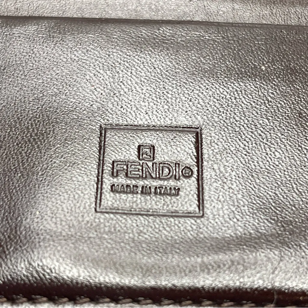 Fendi Zucca Vintage Bifold Wallet - Brown - Preowned - Image 13