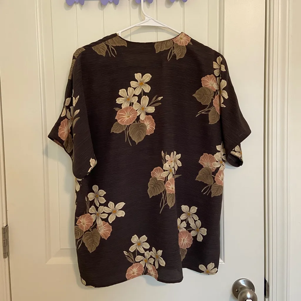 Vintage Rena Rowan for SAVILLE women’s floral button up blouse —‎ size 12 - Image 5