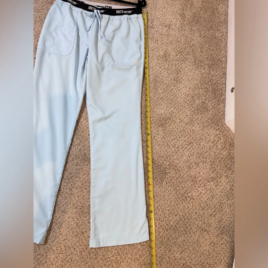 Grey’s Anatomy Active Scrub Pants M Light Blue Minimalist Medical Core Workwear - Image 8
