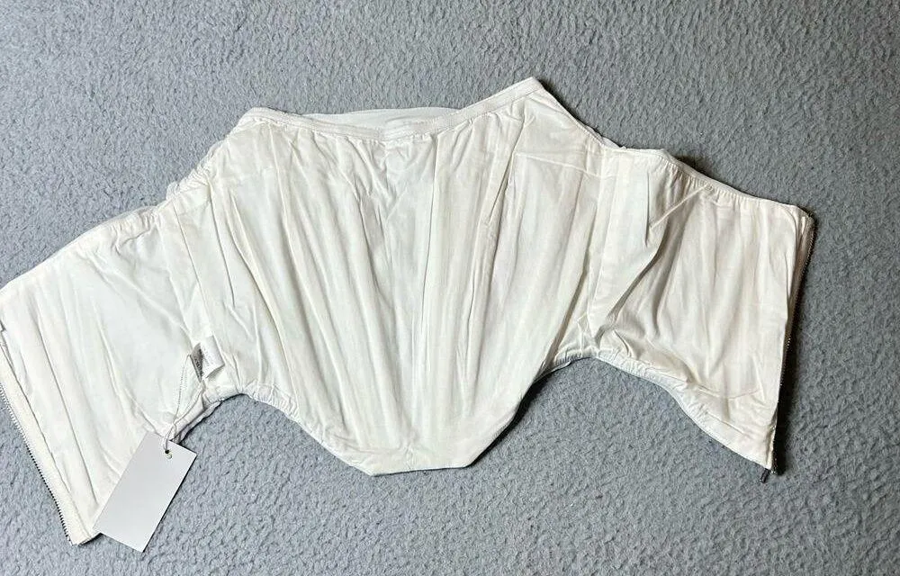 Fashion Classic Collection Top Women M Cream Sleeveless Strapless Corset Top NEW Size M - Image 5