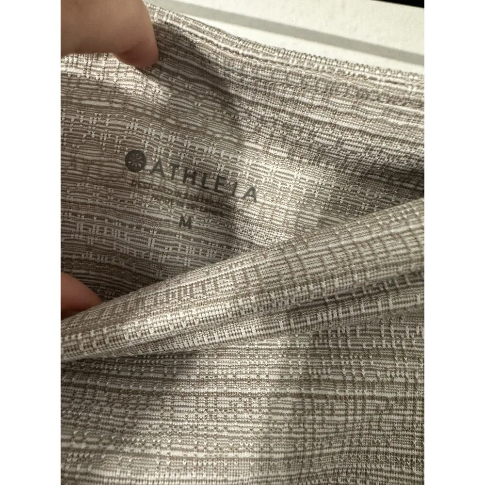 Athleta Chaturanga 7/8 High Rise Jacquard Textured Legging, Quail Tan Medium - Image 4