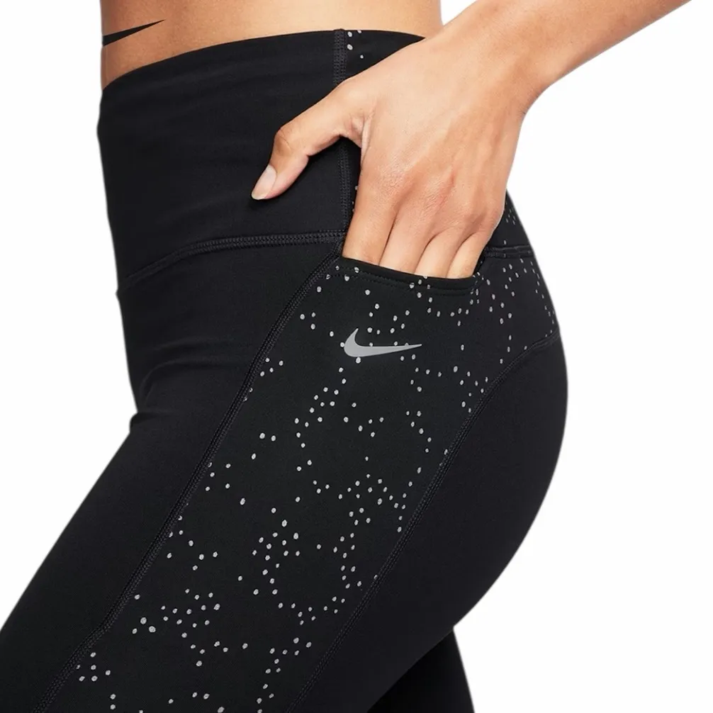 Nike Dri Fit Fast Black Leggings Tight Running Gray Dots Womens Plus Size 3X - Image 4