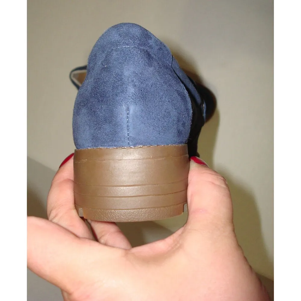 New Revitalign Blue Suede Penny Loafer Womens Shoes Womens Peacoat Size 7 - Image 4