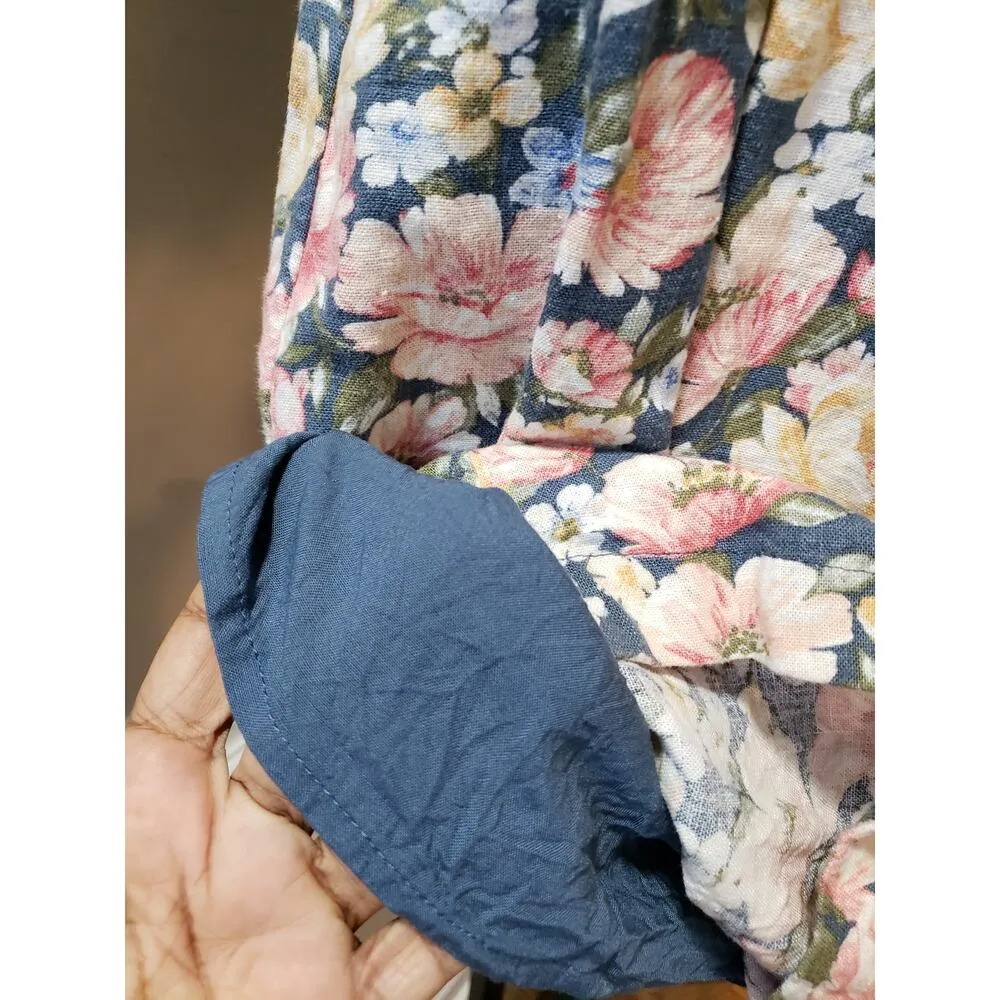 Abercrombie & Fitch Corset Mini Dress Women M Multi Floral Off Shoulder Back Zip - Image 12