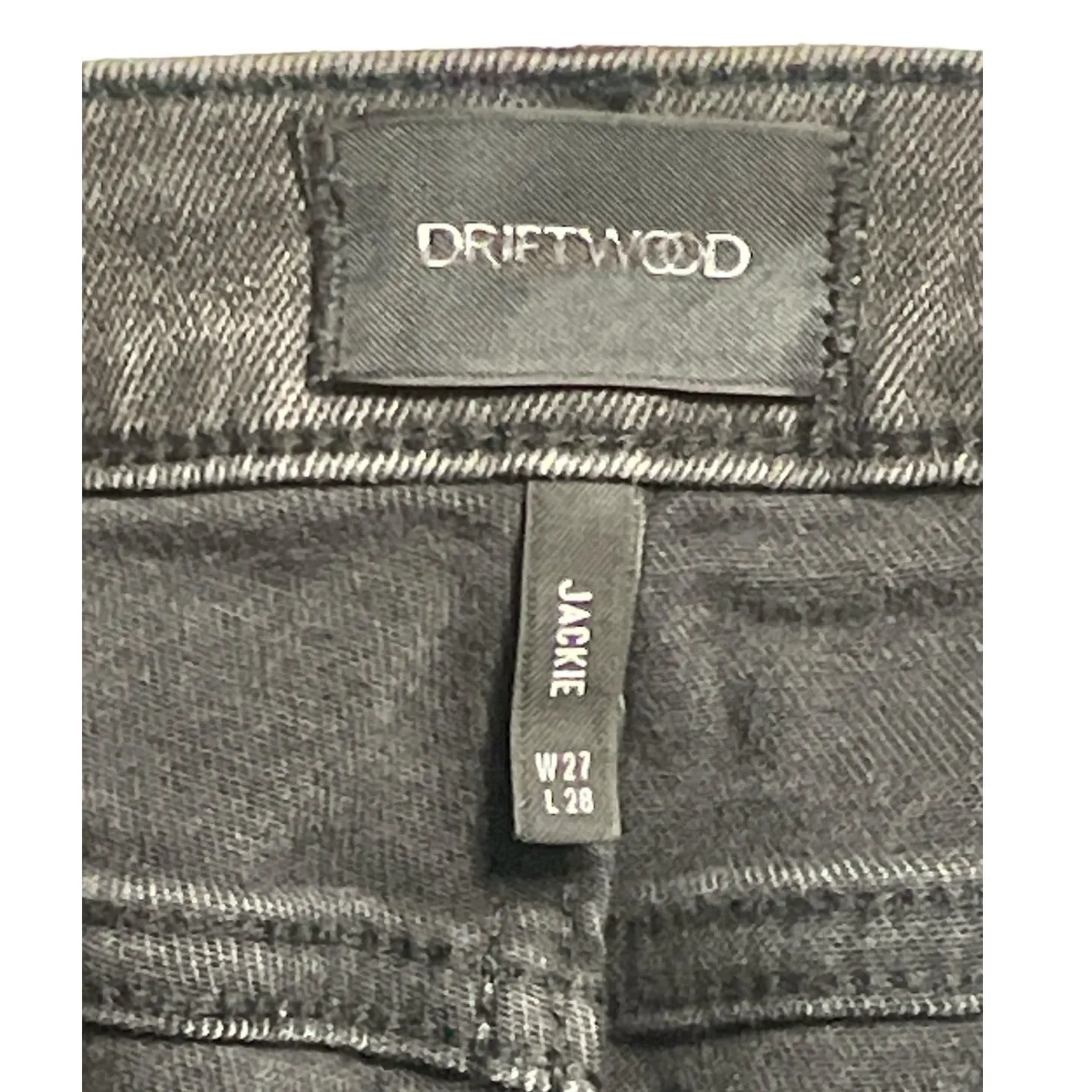 Driftwood Black Jackie Embroidered Stripe Skinny Jeans Size 27 - Image 8