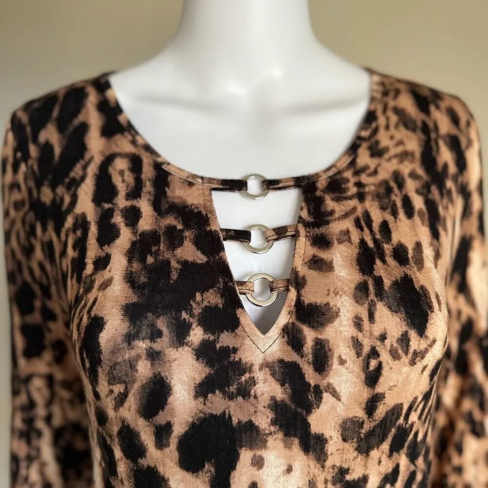 Cable & Gauge Leopard Print Asymmetrical Dress NWT - Image 5