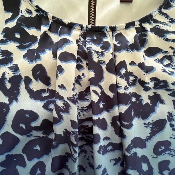 Dana Buchman Blue Ombré Cheetah Print Dress‎ Size XS - Image 6