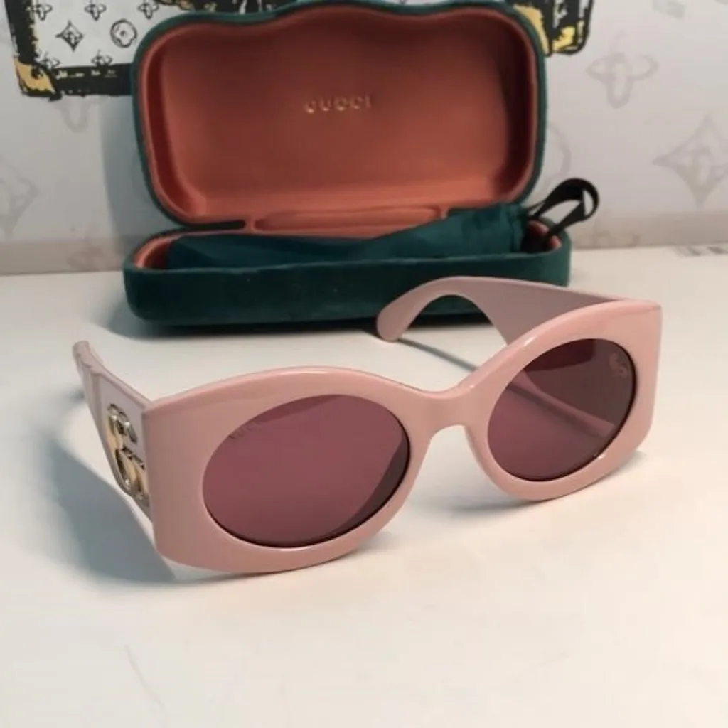 New ✨ Authentic Gucci GG0810S 003 Pink Oversized Sunglasses ✨ - Image 8